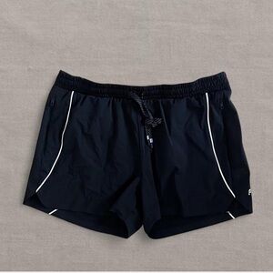 Fabletics Black Athletic Shorts with White Trim
